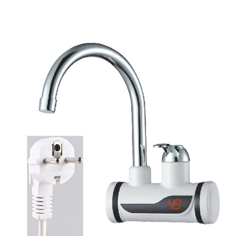 
Newest Brass Hot Cold Faucet Instant Water Heater Basin Faucet Bathroom Faucet With Electric Heater  (1600074768829)