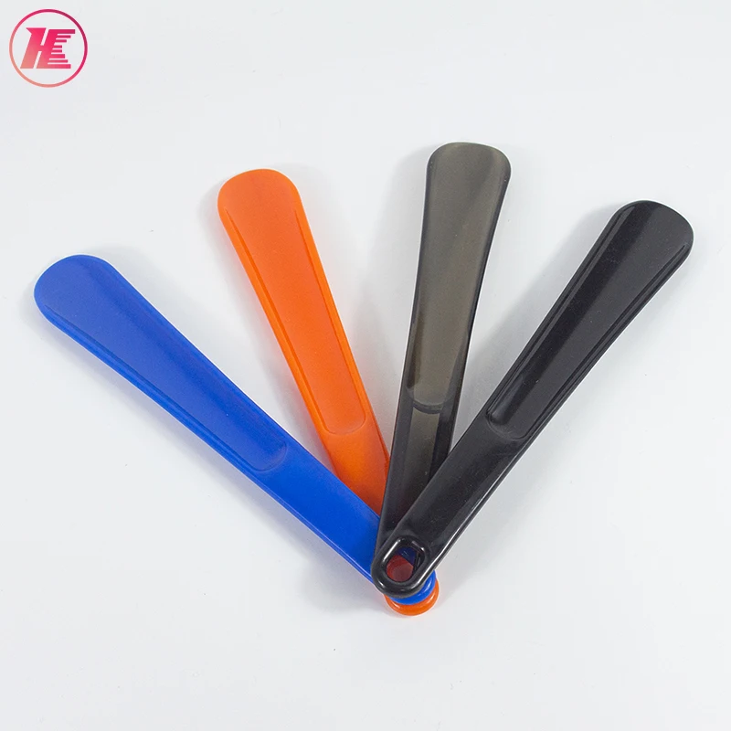 Custom Designer Small Funny Hotel Black Shoe Horn Plastic Shoehorn