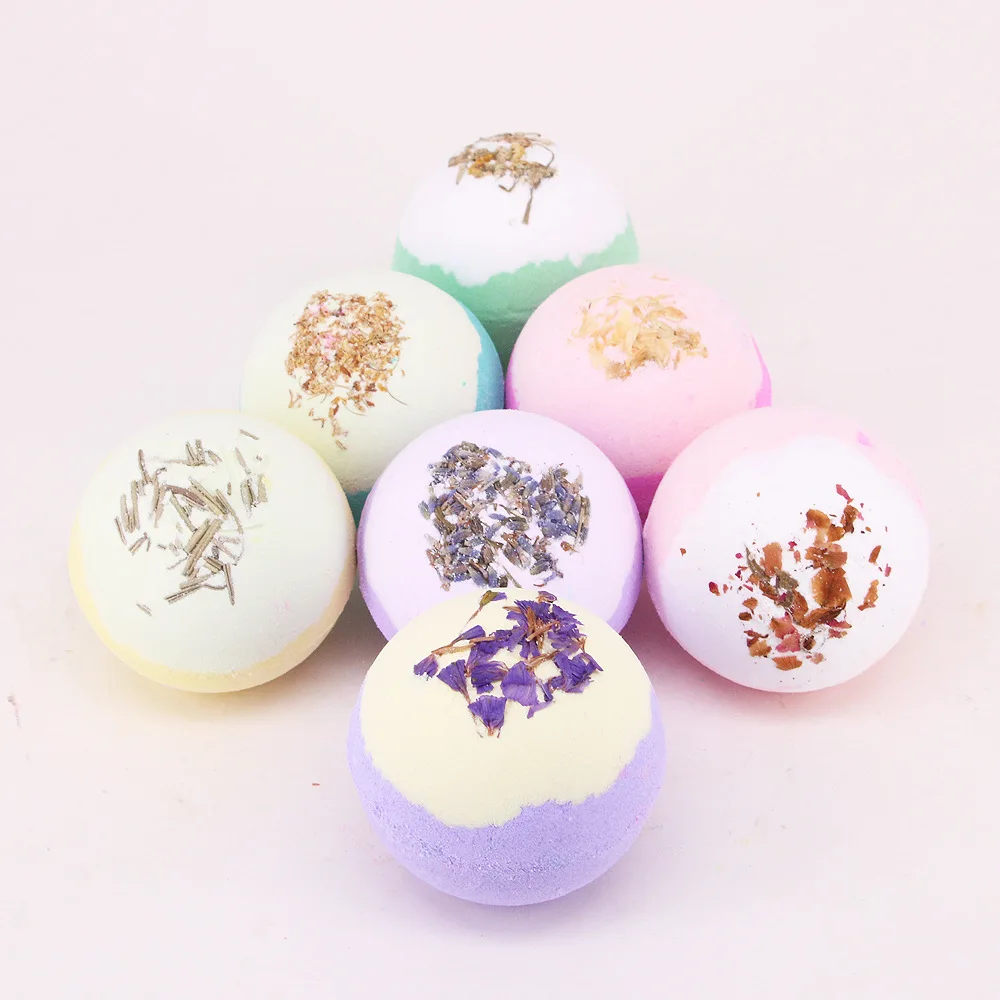 OEM hot sale salt ball popular oil body cleansing purple bubbles star shape bath bomb