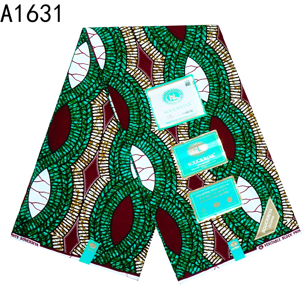 New Hot Sale African Wax Fabric Cotton Material Ankara Block Prints High Quality Sewing Cloth