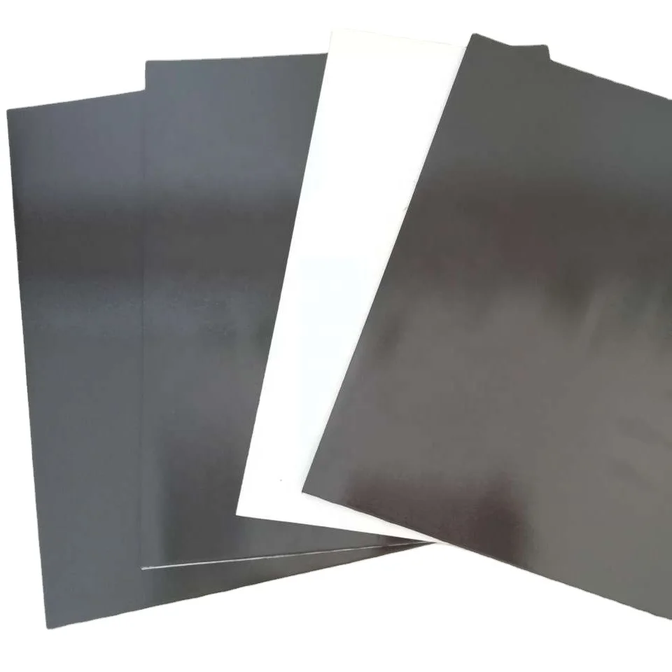 Soft permanent  A4 flexible rubber magnetic sheet with adhesive