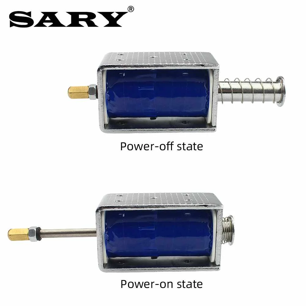 12V24V Solenoid Electromagnet Push Pull Through Type magnet Long stroke 30mm LY1264B Small electromagnetic valve
