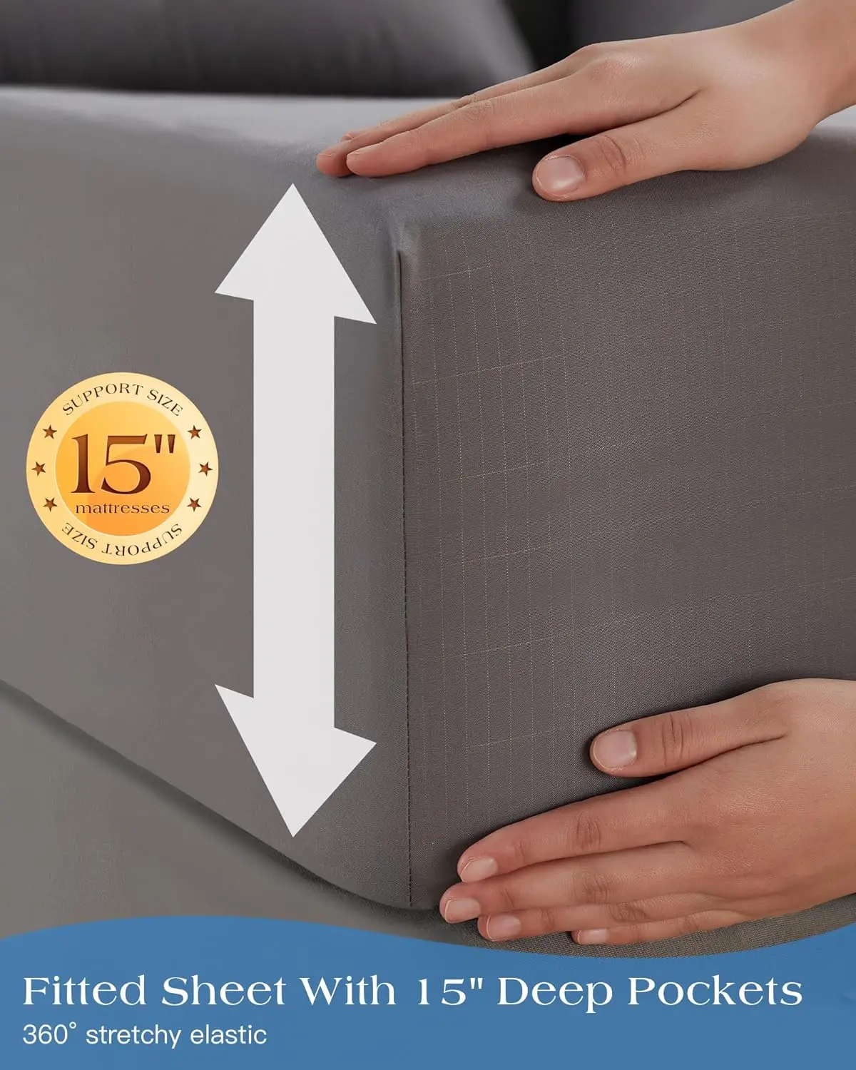 Organic Cotton Fitted Grounding Sheets With Conductive Silver Grounding Cord King Queen Size For Better Sleep Native Health