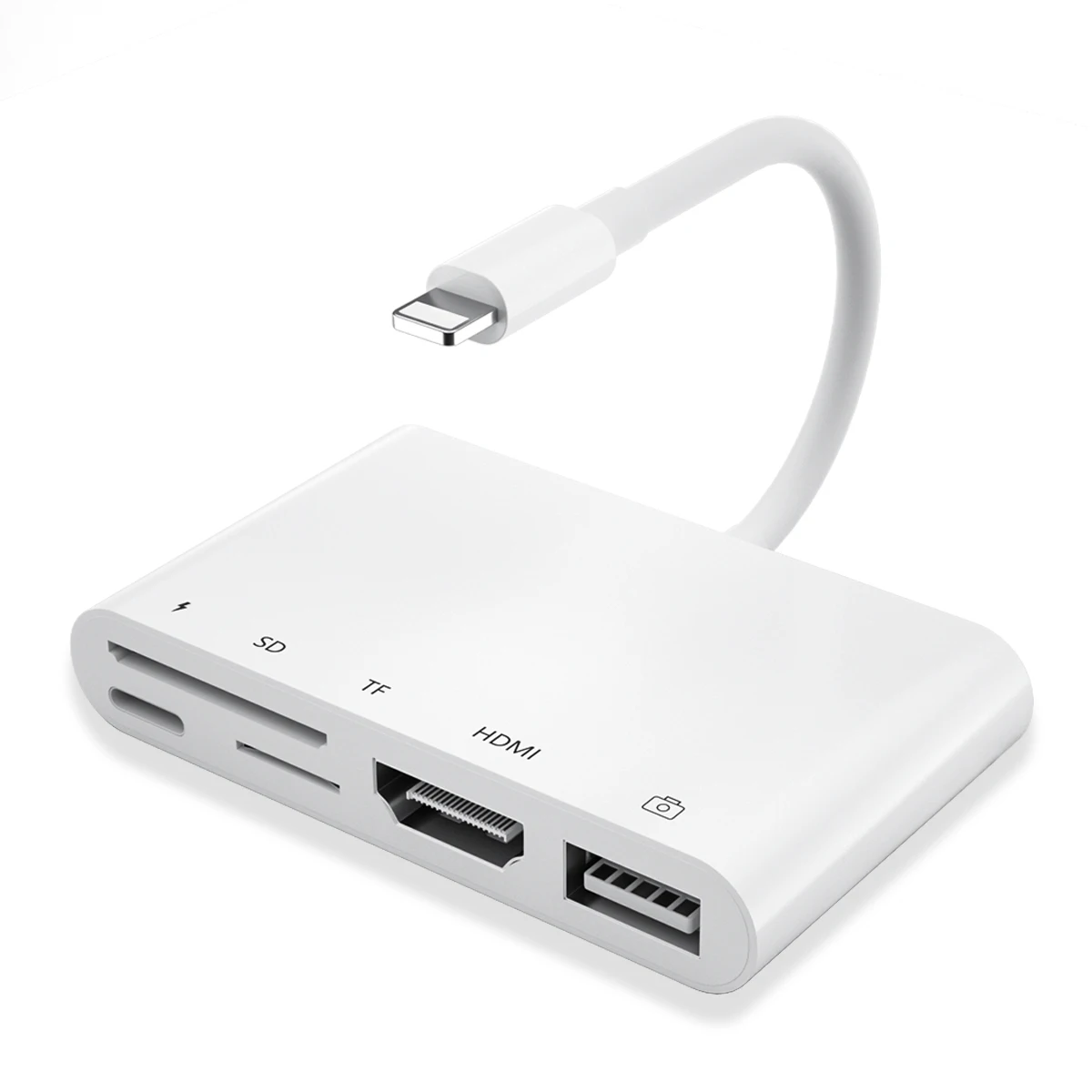  OTG Устройство для чтения карт с подсветкой цифровой адаптер AV к HDTV 1080 P iPhone 7