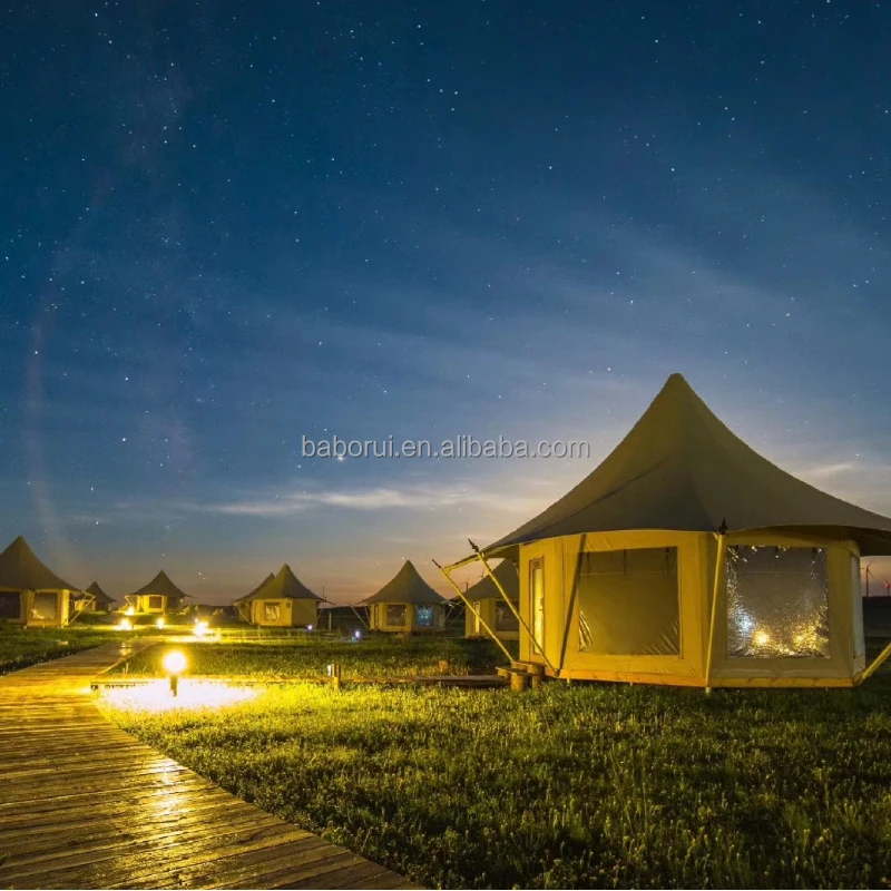 Luxury Commercial PVC Dome Tent 6m Stretch Glamping Winter Tent Waterproof and Fireproof for Camping and Parties