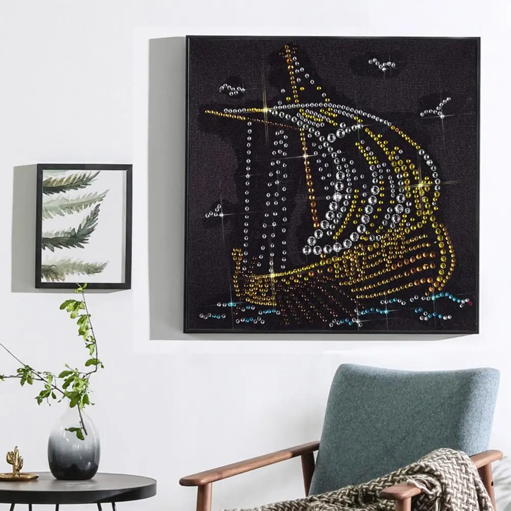 Sailboat diamond painting full drill square diamond painting frameless painting