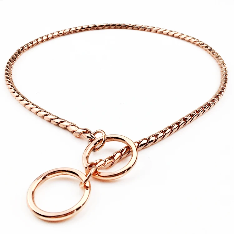 Ошейник-чокер для собак, цепь из нержавеющей стали для дрессировки щенков, маленького, среднего и большого размера