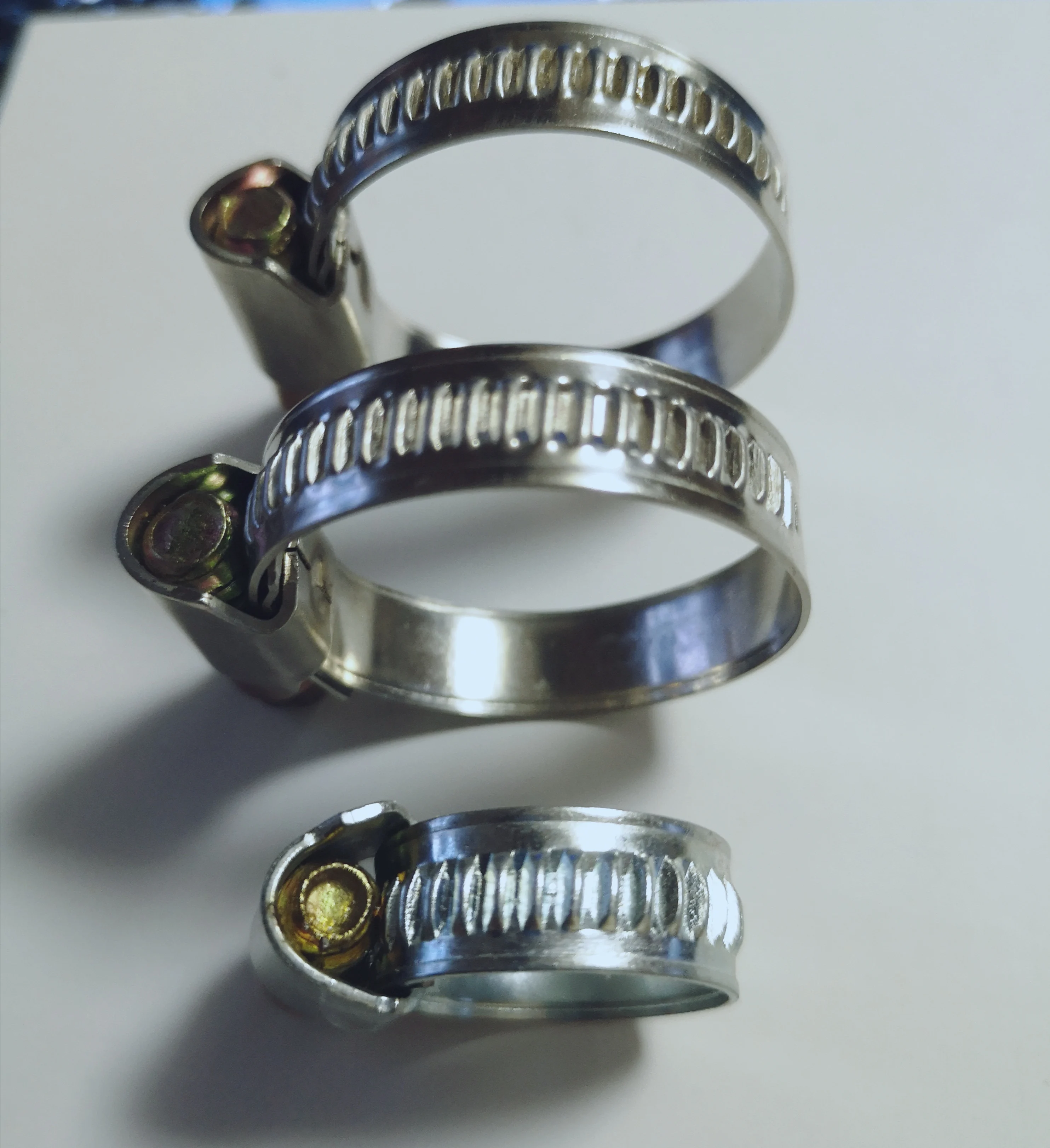 Best quality stainless steel adjustable 9mm 12mm bandwidth German type  hose clamp
