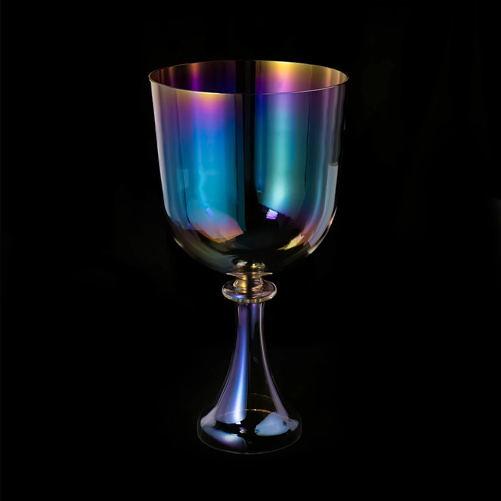 Титановые чакры, хрустальные поющие чаши с цветным дизайном, 7 дюймов A или B note coloredl 432 Гц 440 Гц, звукоисцеляющий музыкальный инструмент