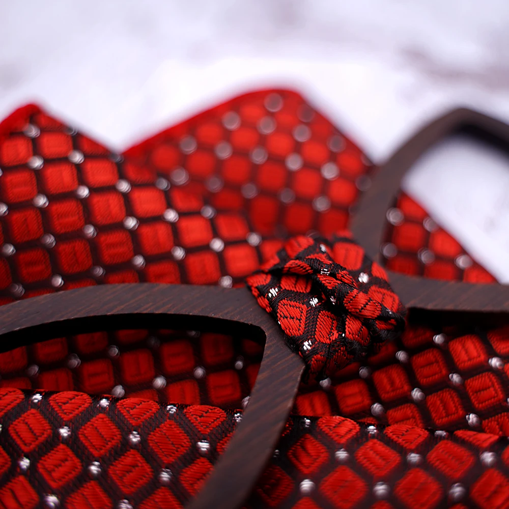 Fashion Wooden Bow Tie Set For Men Unisex Hollow Out Carved Retro Wooden Neck Ties Adjustable Strap Vintage Bowtie Gravata Corba