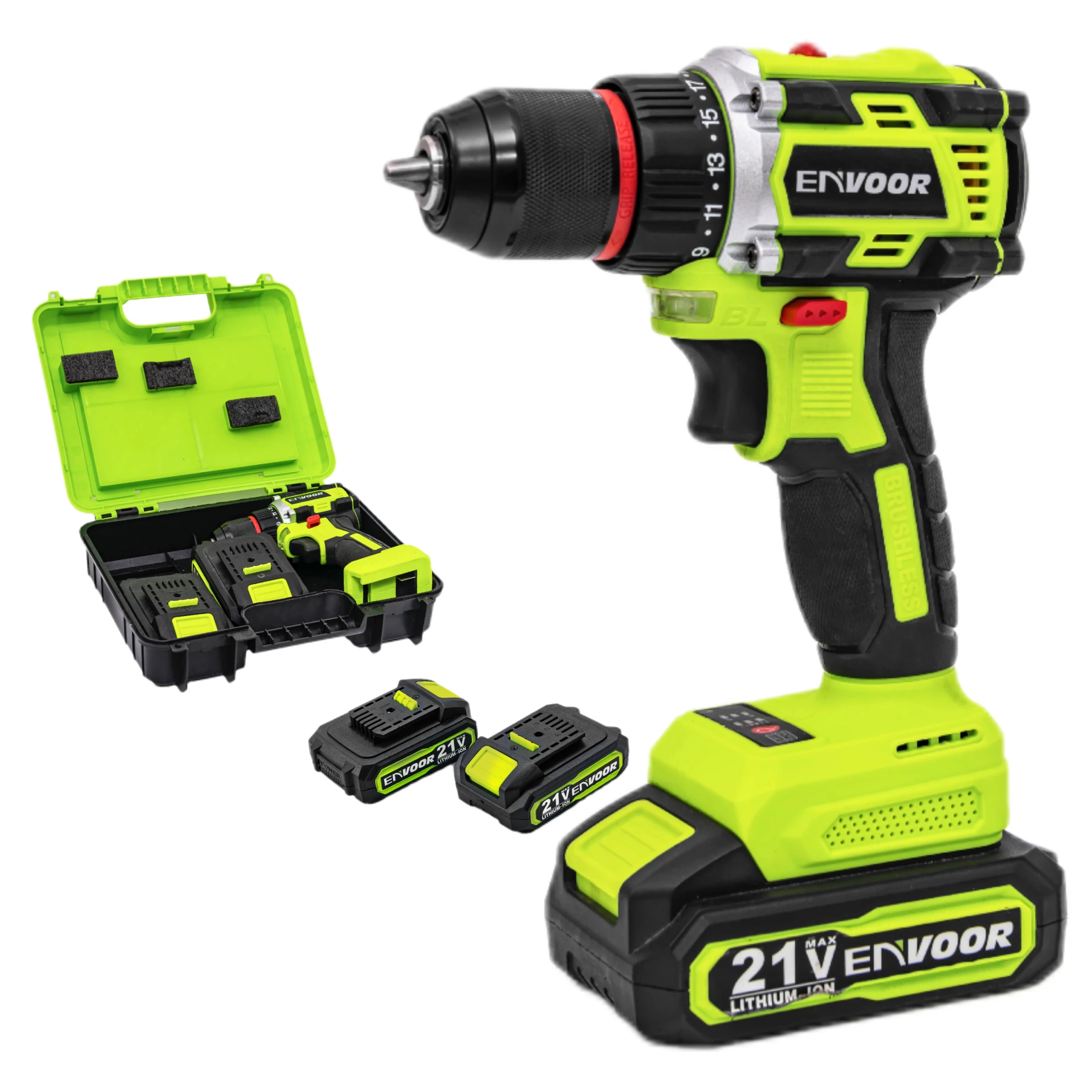 10mm Lithium Ion Battery 21V Cordless Electric Drilling Electric Screwdriver Electric Tool Set