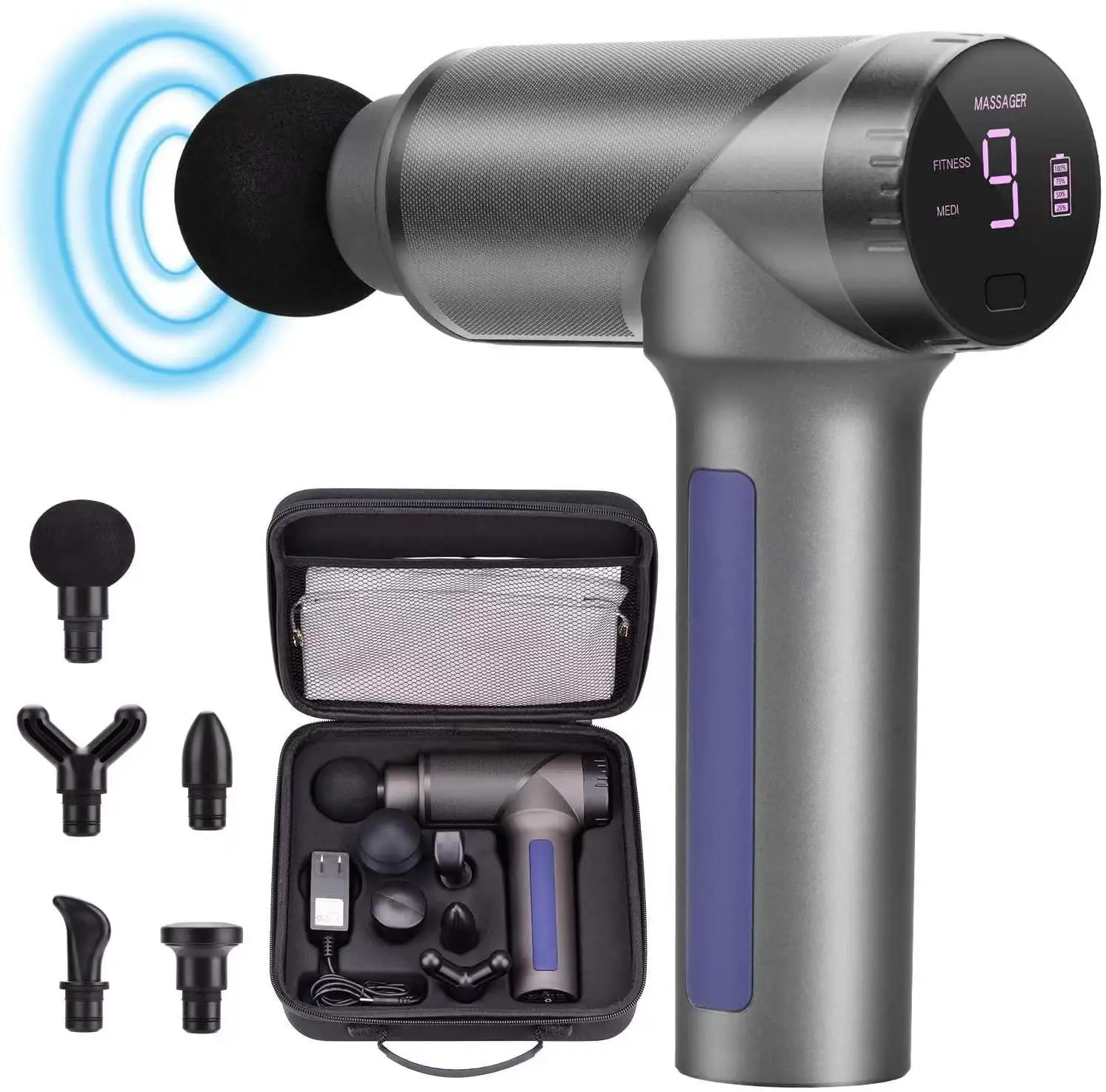 New arrival wholesale body muscle massage gun 9 speeds 2 modes long lasting deep tissue body machine massage gun