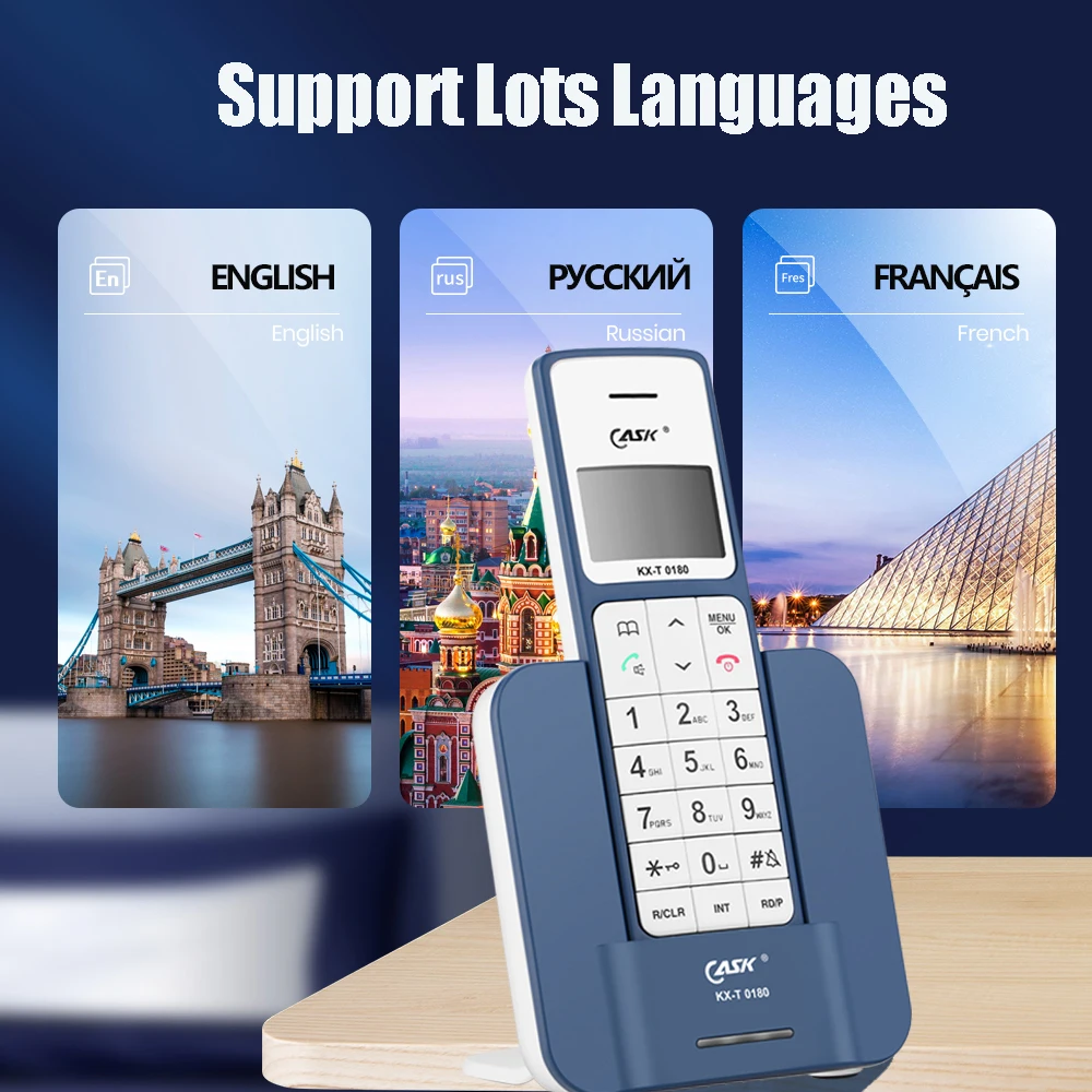 DECT6.0 расширяемый беспроводной телефонной системы с ЖК-дисплеем Caller ID стационарный телефон