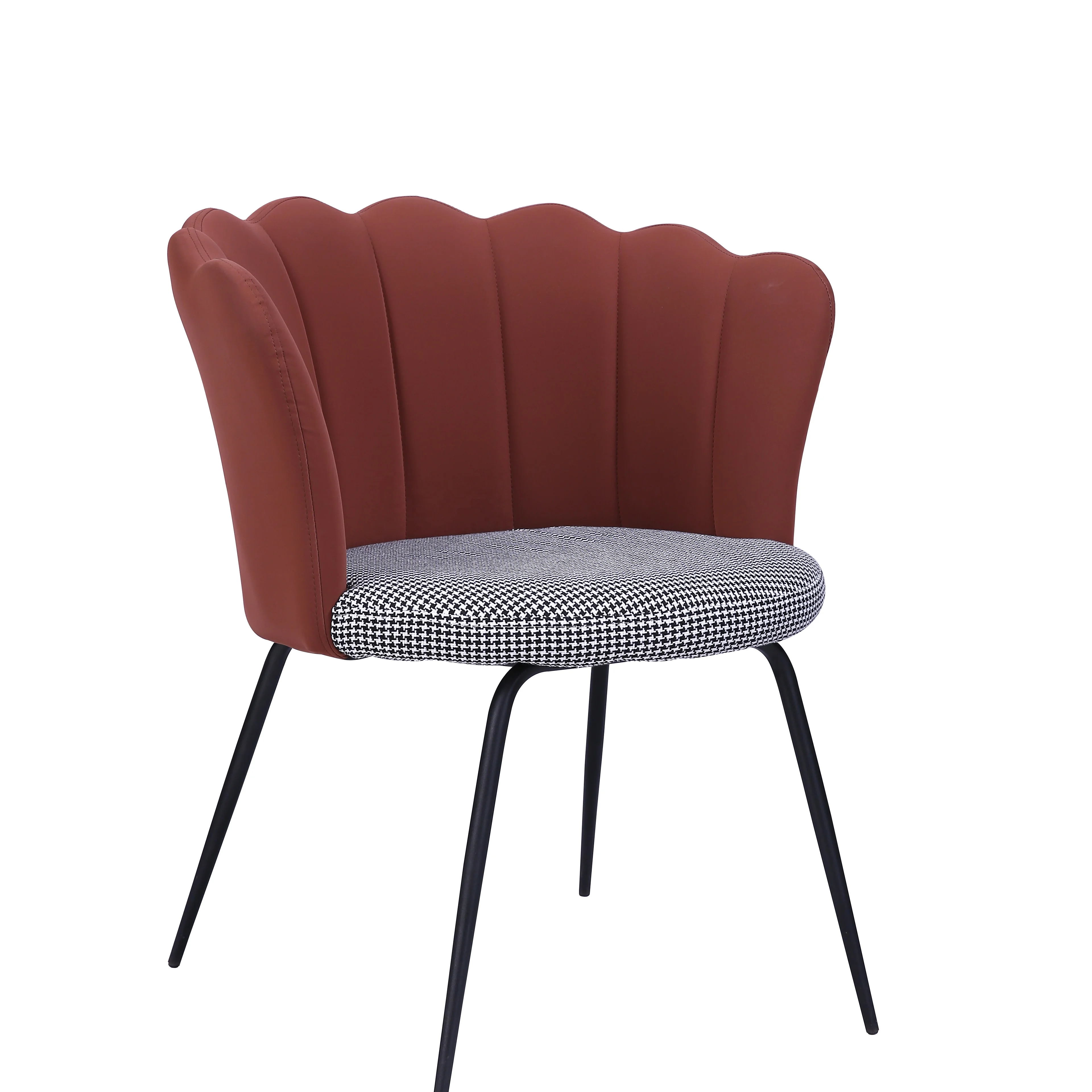 Elegant Simple Design Dining Room Furniture, Red Color Leather or Velvet Dining Chair, 2022