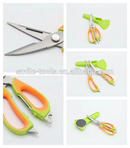 Multi-function Kitchen Scissor Premium Ultra Sharp Utility Scissors Cutting Chicken Fish Meat Scissor With Blade Cover