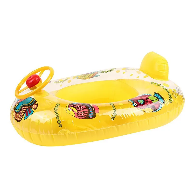 Wheel Custom Hot sale swimming ring 1-4 years old cartoon cute inflatable swimming car boat swimming ring with horn steering