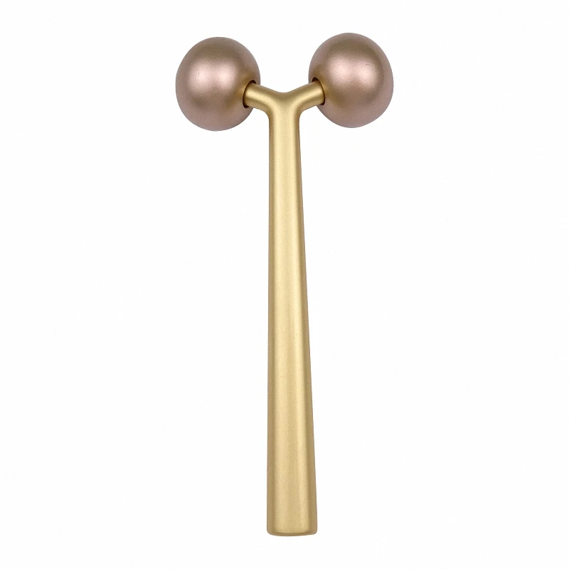 High Quality  Gold Metal Massage Anti Aging Y Shape Facial Massaging Beauty Roller