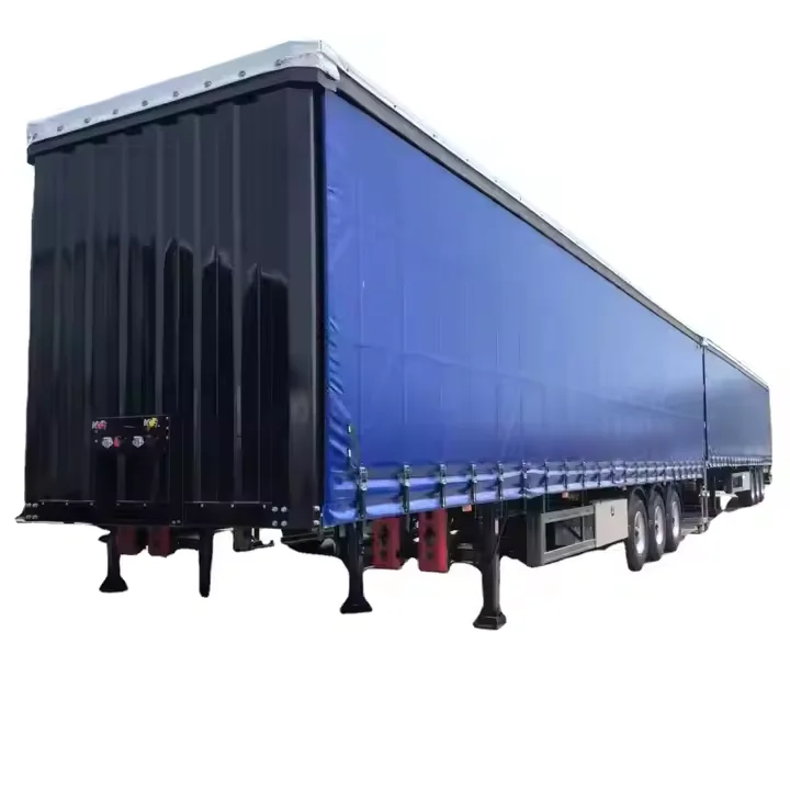 OTTC Certified Tri 3 Axle Van Box Type Truck Semi Trailer Side Curtain Cargo Semi Trailer for Sale