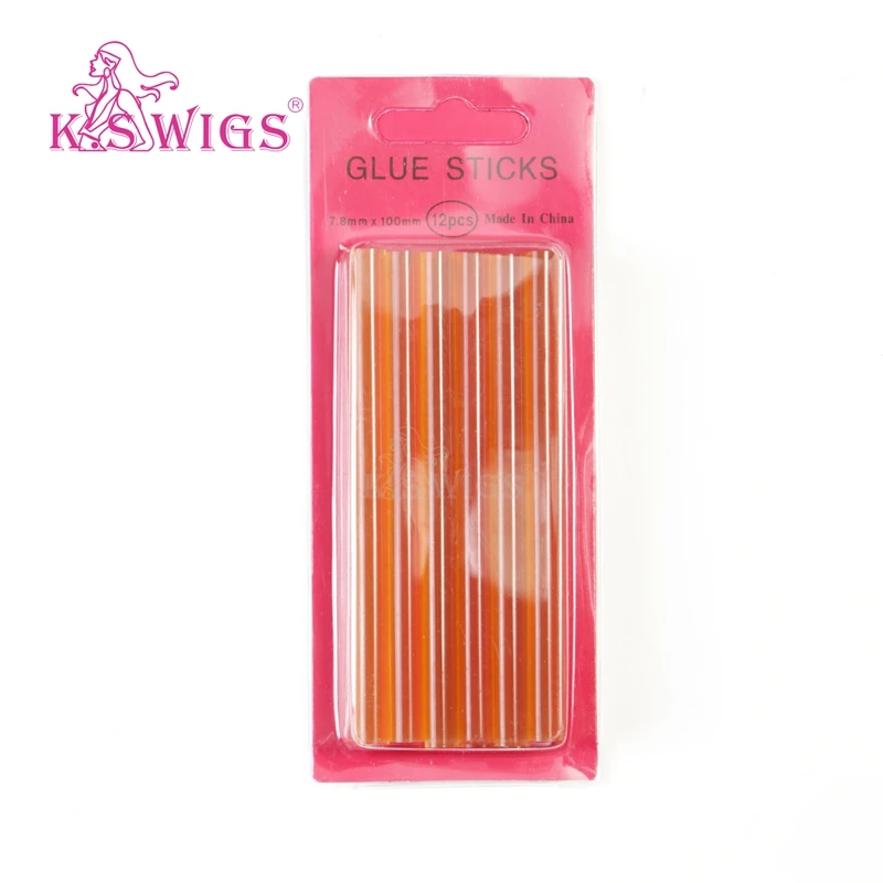 K.S WIGS 12Pcs/pack Keratin Glue Sticks Hot Melted high bonding strength Glue Sticks 100mm