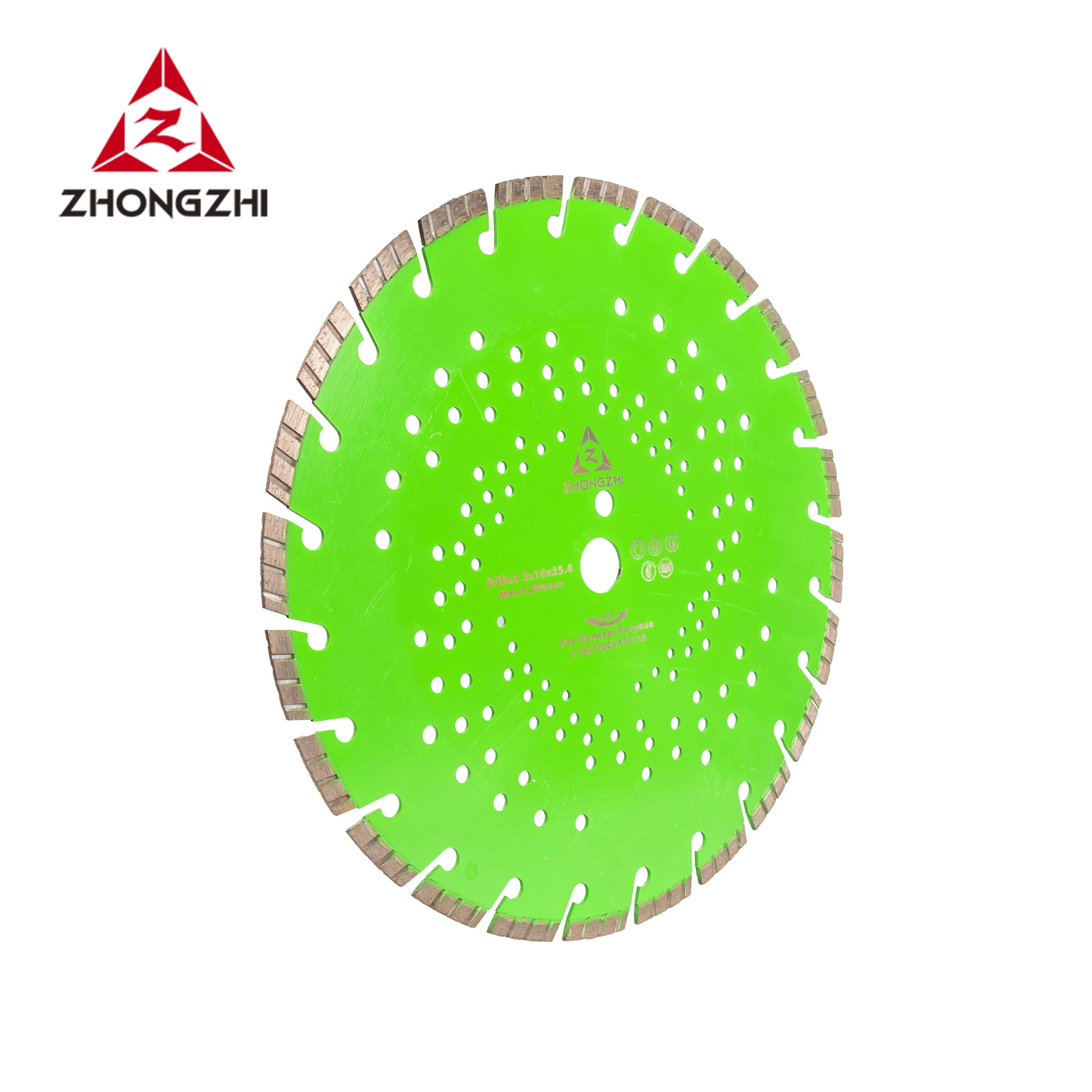 14 Inch Diamond Concrete Saw Blade Turbo Segmented General Purpose Blade Dry/Wet Cutting Concrete, Reinforced Concrete