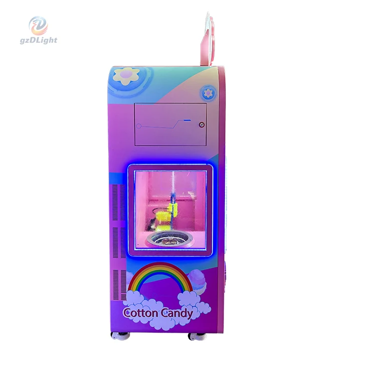 Automated Shopping Mall Amusement Park Uses Cotton Candy Vending Cotton Candy Machine