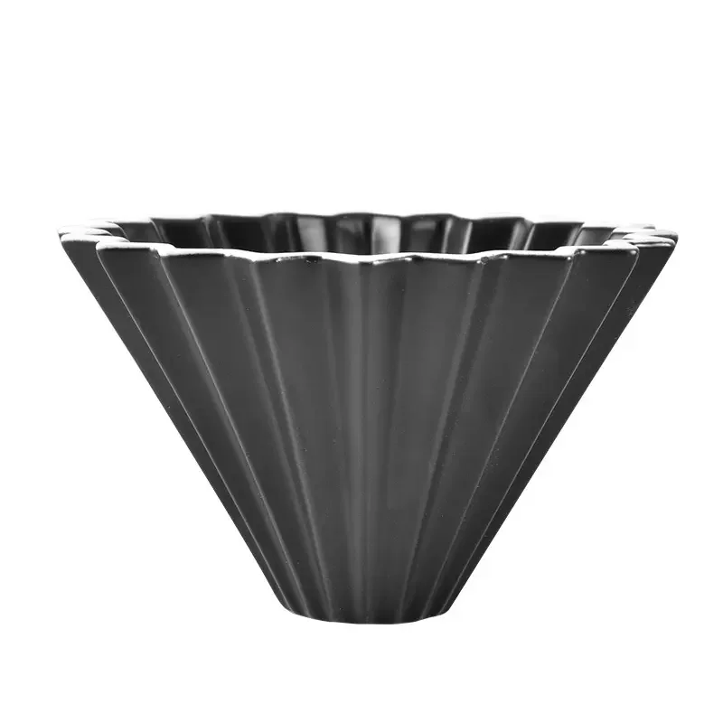 NEW Hand Brewed Coffee Filter Cup Cake Shaped Origami Filter Cup Set Drip Type Coffee Hand Brewed Pot Ceramic Filter1-2cup/3-4cu