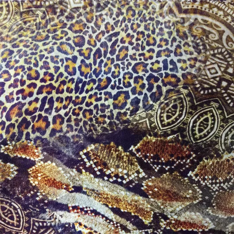 Custom printing silk / viscose mixed CDC fabric for dress clothes