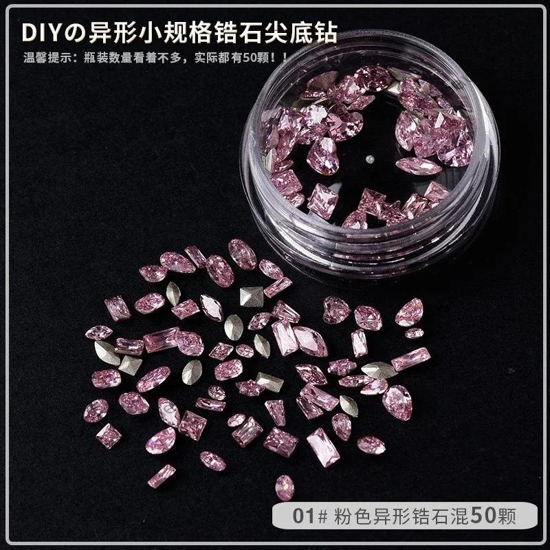 Custom Wholesale Crystal Flat Back Nail Rhinestone fancy stone wholesale nail Jewelry Diamond for 3d nail art