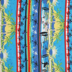 Оптовая продажа, водонепроницаемая пляжная короткая ткань из 100% полиэстера с цветочным принтом