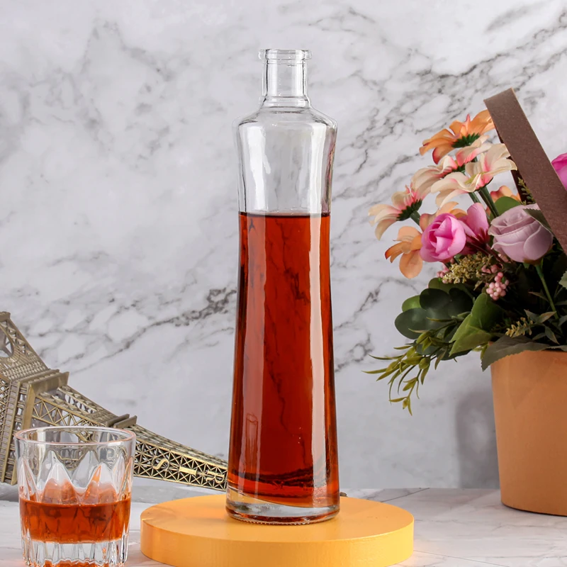 Popular All Over The World Glass Vodka Bottles 500Ml Wine Bottle Glass Glass Wine Bottle