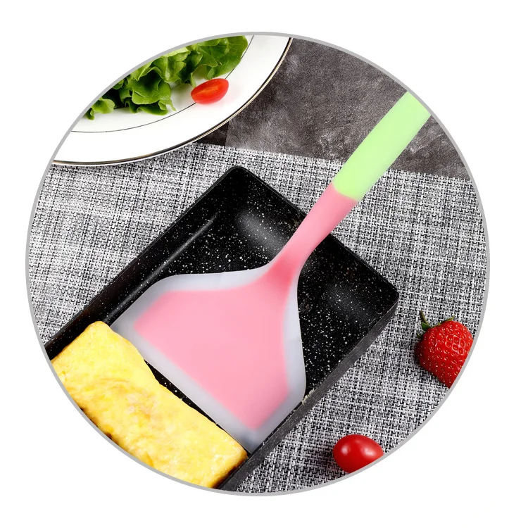 Silicone Spatulas Beef Meat Egg Kitchen Scraper Wide Pizza Shovel Non-stick Turners kitchen cooking tools