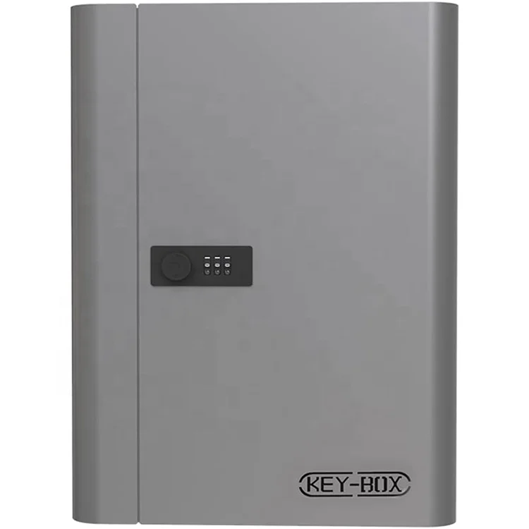 Key Cabinet 28 Position with Key Combination Lock Wall Mount Key Storage Box with Key Foby Safe for Car Hotels Office Home