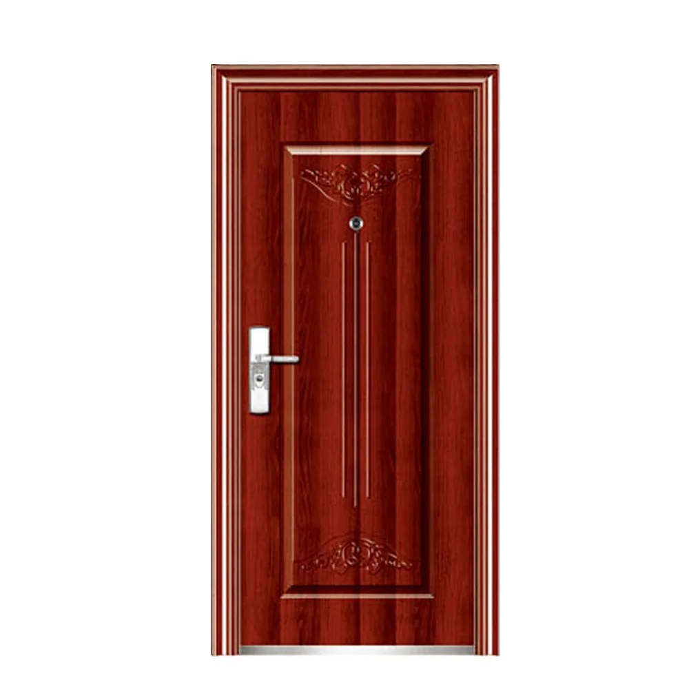 2024 Modern Design Single Metal Security Door Solid Frame Steel Door From China