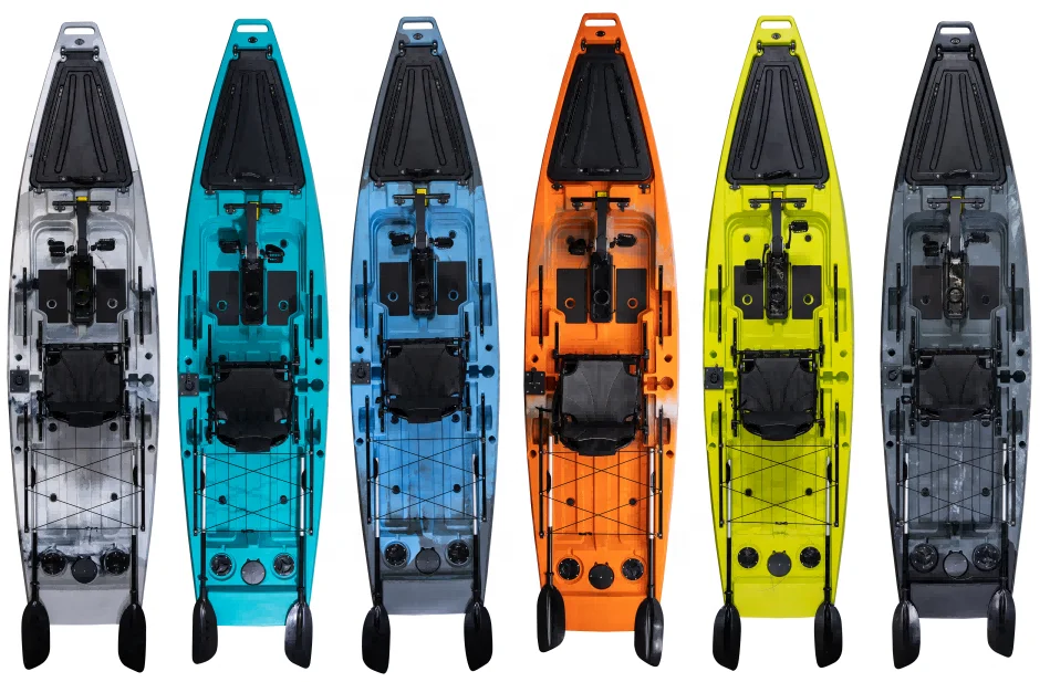 Pedal kayak 3.81 meters fishing kayak made in China single seat one person kayak sale for fishing