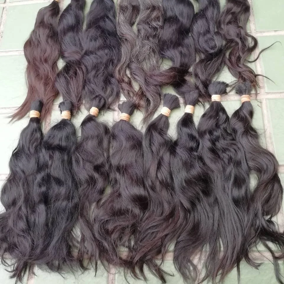 Rawhairvietnam double drawn bulk straight hair Vietnamese human hair