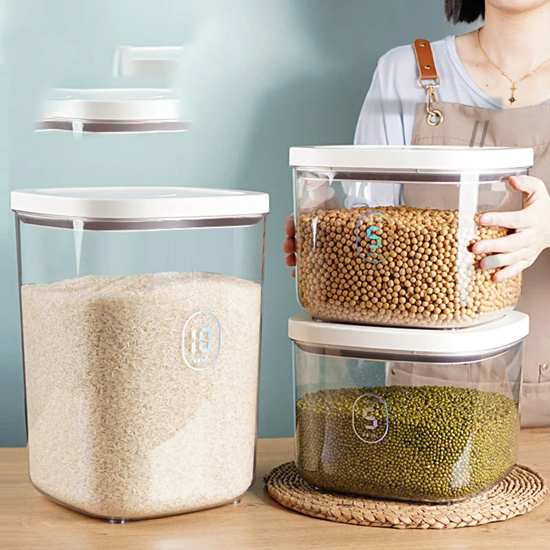 Direct Deal Dry Food Storage Container With Anti Oxidation Transparent Plastic Durable Kitchen Storage Hermetic Food Container