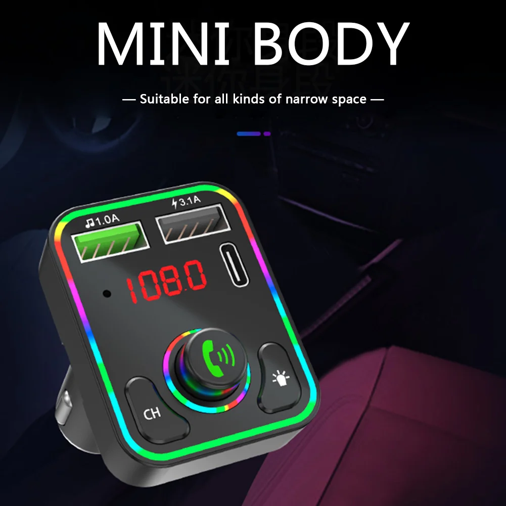 Hot Sale Wireless MP3 Player HandFree Car kit FM Transmitter Dual 3.1A car charger