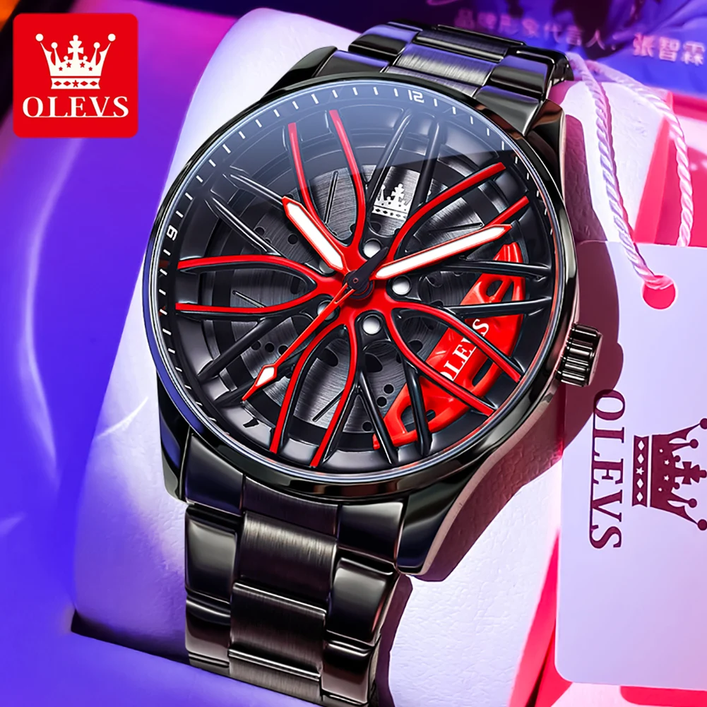OLEVS 9937 High Quality  Quartz Watch Luxury Popular New Style Waterproof Leather Band Watches Ladies men Quartz Wristwatches