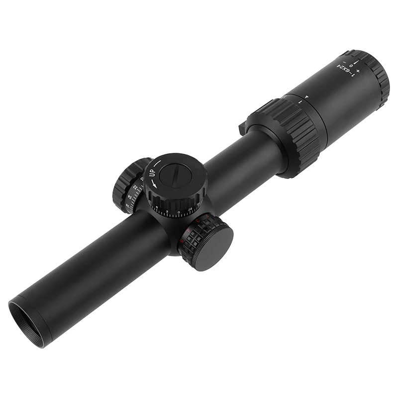 FOCUHUNTER 1-6x24 SFP hunting scope with red green illumination locking turrets tactical accessory 2 sets scope mount LPVO scope