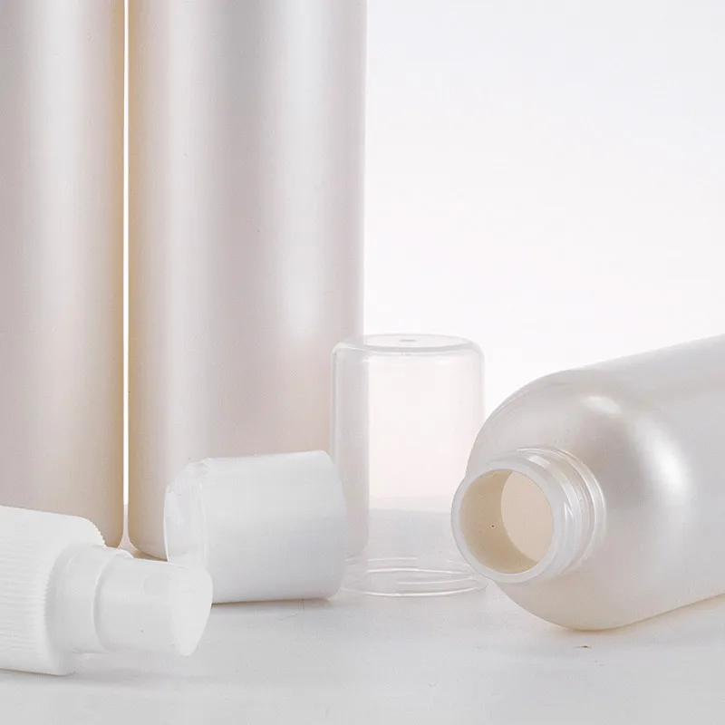 200ml Pink PET empty lotion pump spray cosmetic bottle with pump dispenser for shampoo packaging