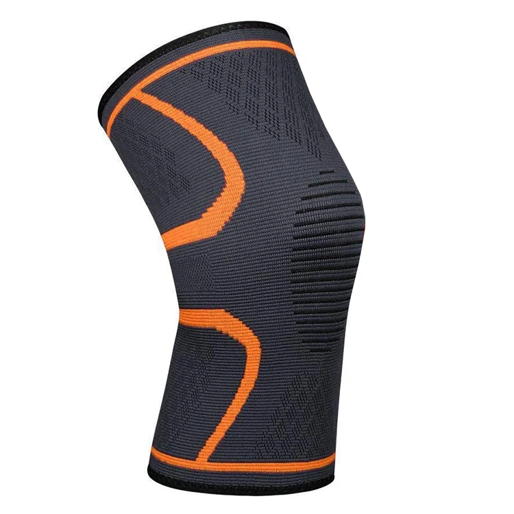 Soporte de nylon de la ayuda de la rodilla de la compresión de la manga de la rodilla elástica del proveedor de China