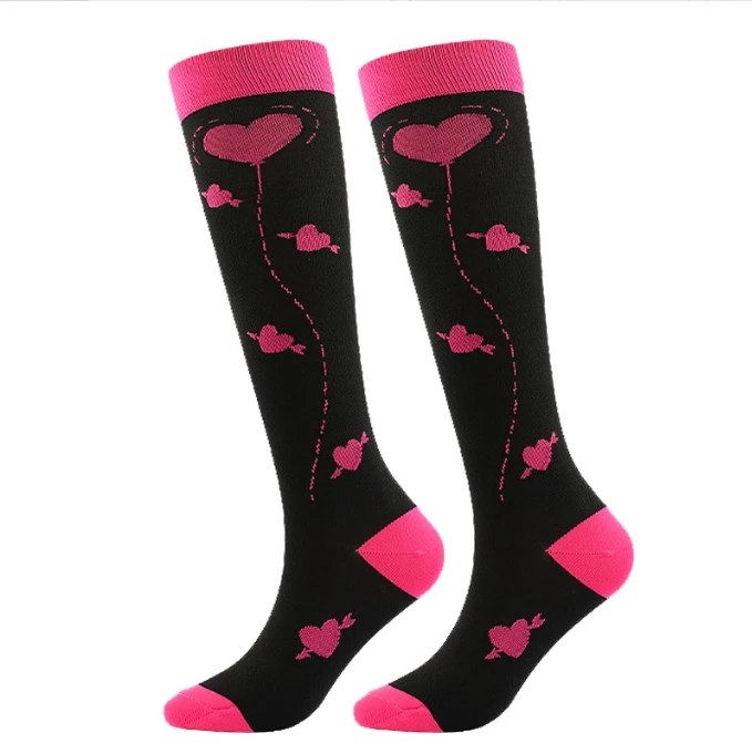 Custom 20-30 MmHg Medical Knee High Breathable Compression Socks Manufacturer Nurse Compression Socks for Unisex