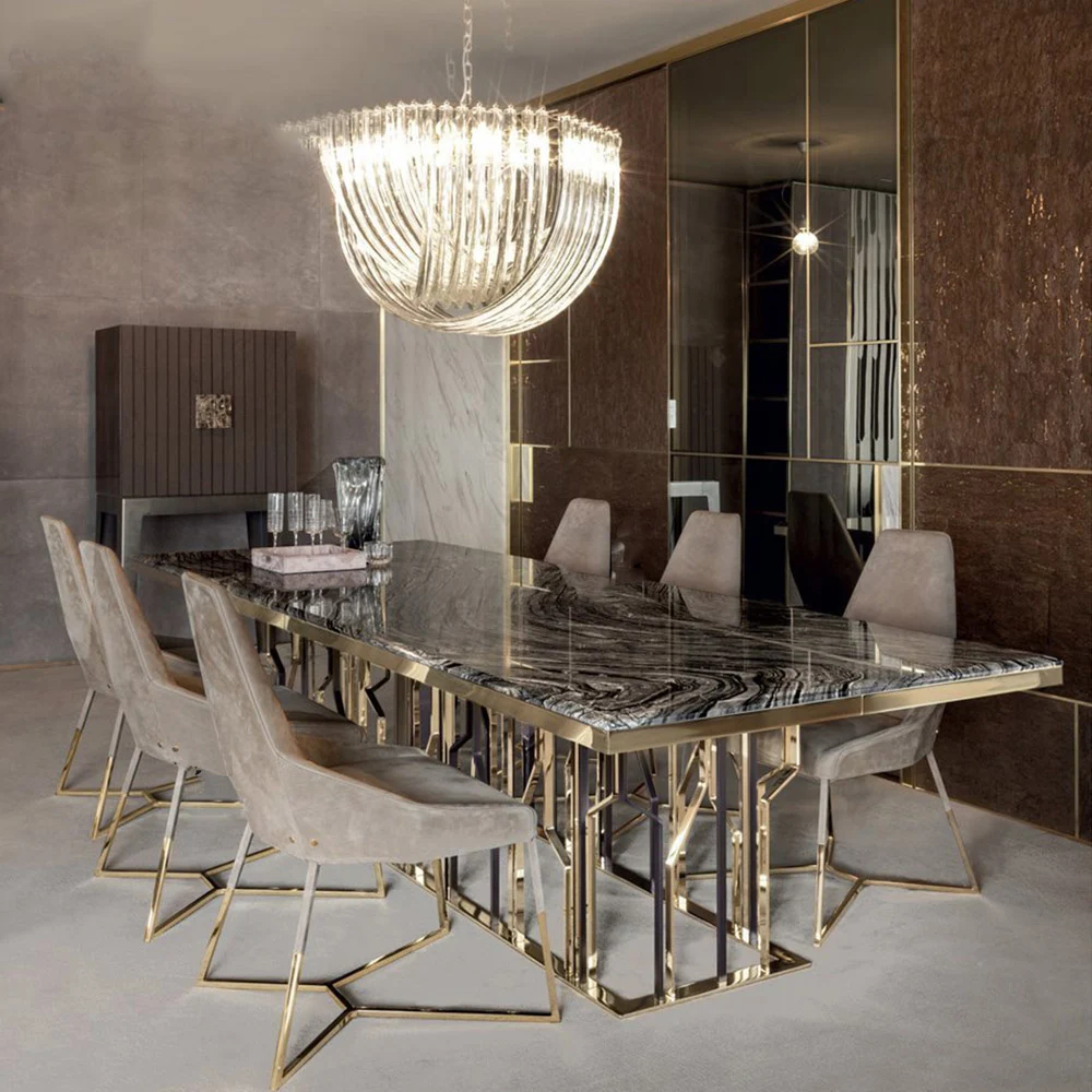 
304 Gold customized Stainless Steel table feet metal dining table legs industrial table leg gold desk base metal stand 