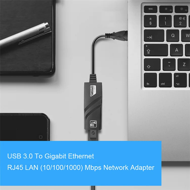 USB 3.0 Wired Network Card USB to RJ45 Type C to RJ45 LAN Ethernet Adapter 10/100/1000Mbps USB 3.0 Network Adapter for PC Win 10