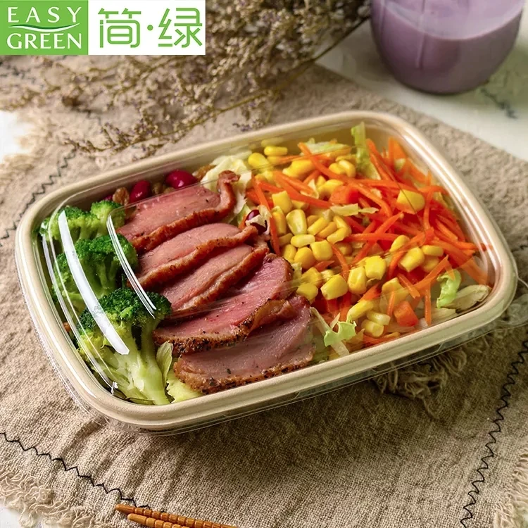 Easy Green Corn Starch Food Container With Corn Starch Lid For Food Package