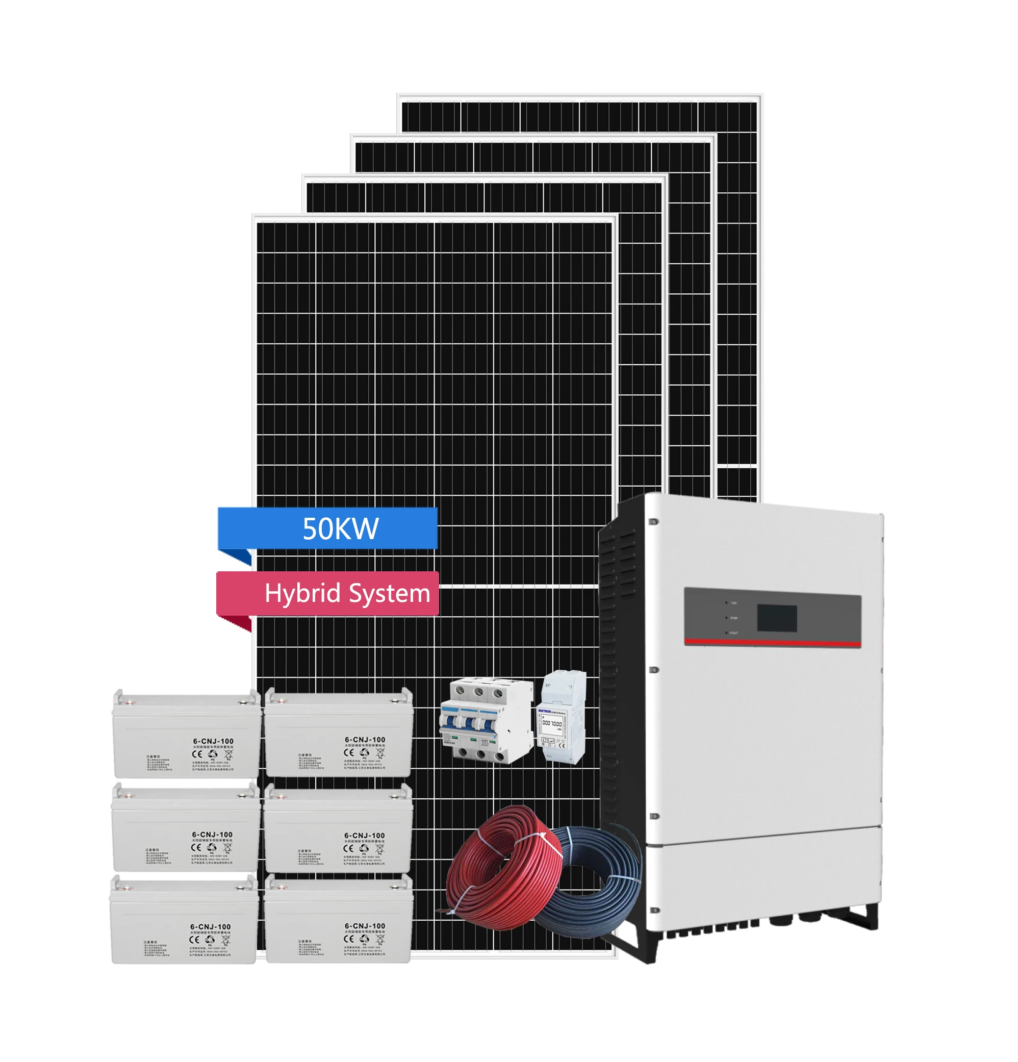 Master Solar Energy Storage 300kwh 500kwh Hybrid Lithium Battery Solar Power System 100KW Hybrid Solar Panel System