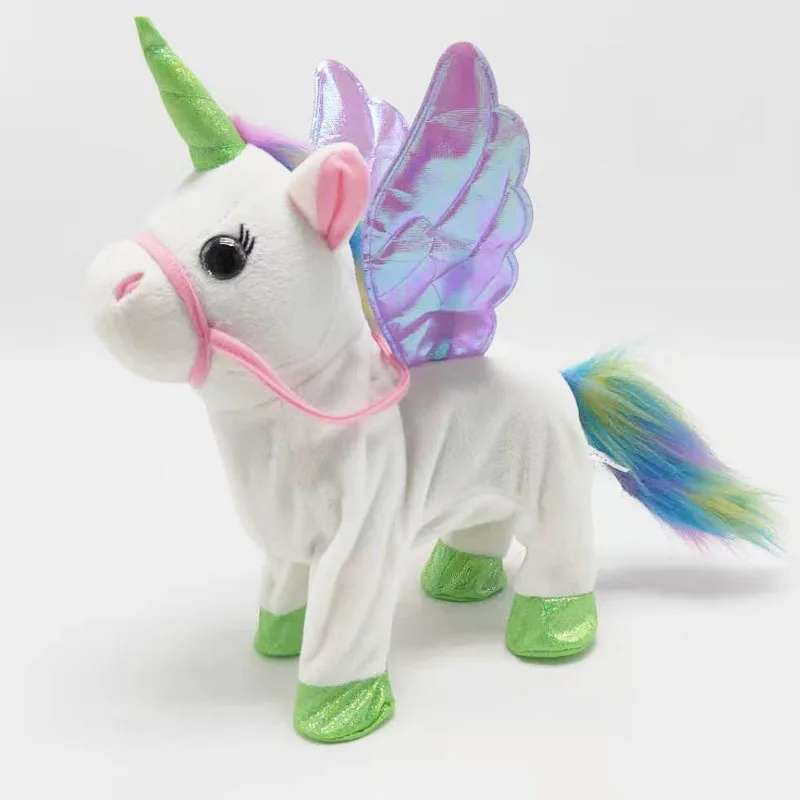 Baby Knitted Kids Gift Giant Electric Customized High Quality Promotional Custom Colorful Musical Animated Plush Unicorn Toy