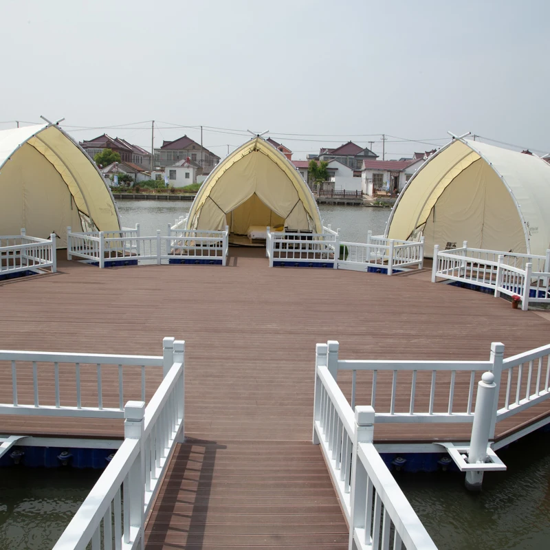 Luxury Waterproof Oxford Hotel Tent for Outdoor Glamping Safari & Camping with Bedroom in Sailing Shape for Resorts Restaurants