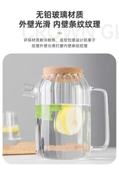 Creative Vertical Striped High Borosilicate Glass Teapot Set Transparent Heat Resistant Glass Teapot with Lid