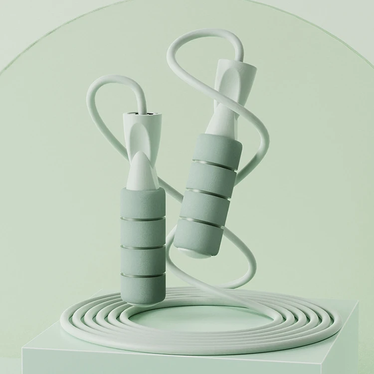 Professional Workout Gym Exercise Pink Foam Handle Skipping Rope